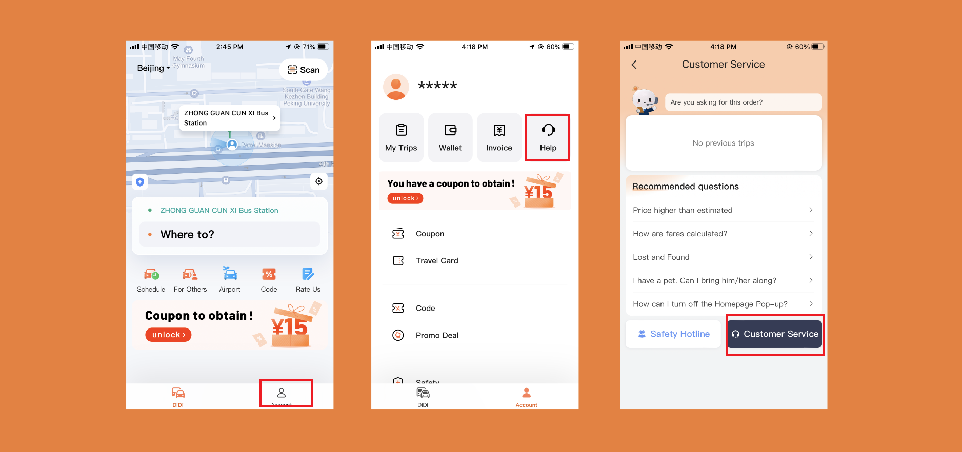 Didi Customer Service Page
